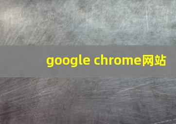 google chrome网站